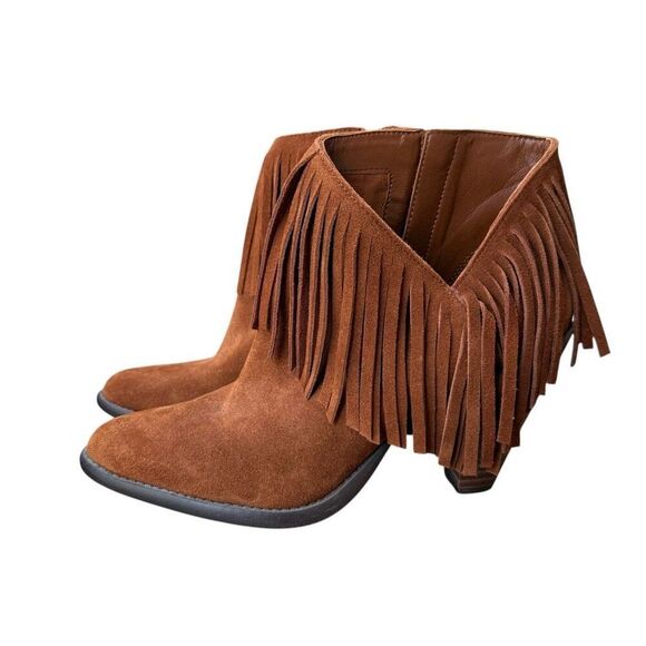 Jessica Simpson Women's Jewles Cinnamon Fringe Western Boots size 10M NWOB - Picture 3 of 8